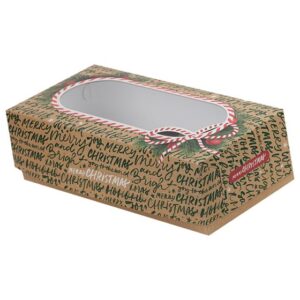 TEIGKASTEN PET-beschichtet TSOUREKI MIT PET-FENSTER (31x15,5x9,5) XMAS 10KG