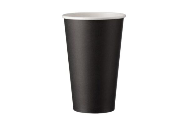 Pappbecher 16oz SW Schwarz