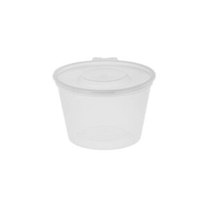 PP SCHMINKENBECHER 60ml (2oz) TRANSPARENT MIT RINGDECKEL 20X50Stk.