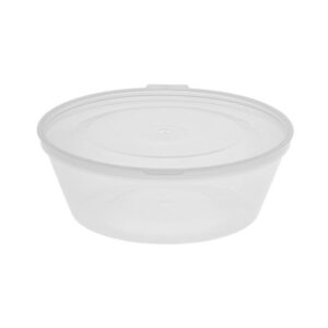 PP-DRESSINGBECHER 180ml (6oz) TRANSPARENT MIT RINGDECKEL 20X50Stk.
