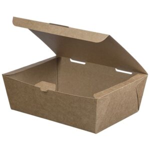 AUTOMATISCHE DOPPELBURGERBOX 20,7x14,5x7,5cm KRAFT DESIGN 8x25St. - FSC MIX P5