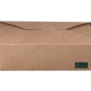 Rechteckige Kraftpapier-Faltbox (15x12x5) 1000ml - FSC MIX P6.