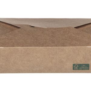 Rechteckige Kraftpapier-Faltbox (19,5x14x4,8) (No2) 1500ml - FSC MI