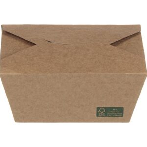 Rechteckige Kraftpapier-Faltbox (19,5x14x9) (No4) 3000ml - FSC MIX