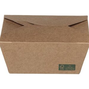 Rechteckige Kraftpapier-Faltbox (11,2x9x6,4) (No1) 800ml - FSC MIX