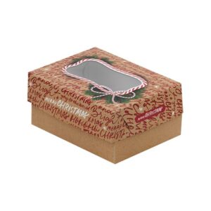 GEBÄCKKASTEN K4 FENSTER HAUSTIER BESCHICHTET PATISSERIE WEIHNACHTEN 10KG